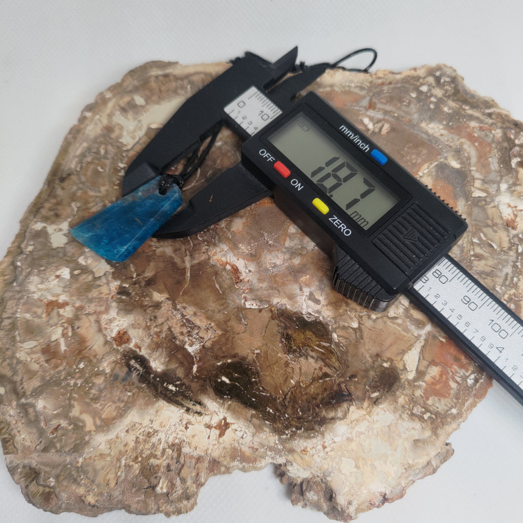 Hand Made Blue Apatite Pendant 0072