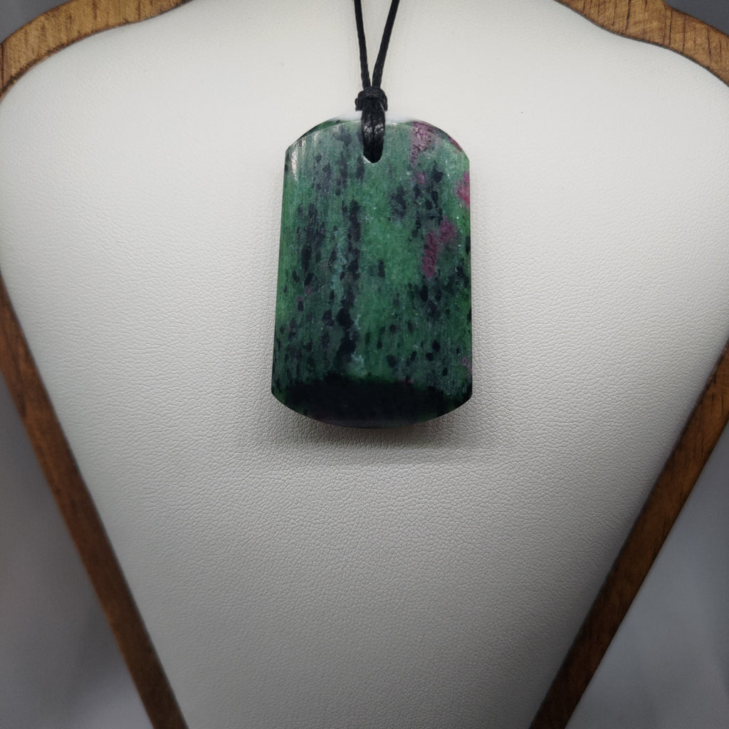Hand Made Ruby Zoisite Pendant 0076