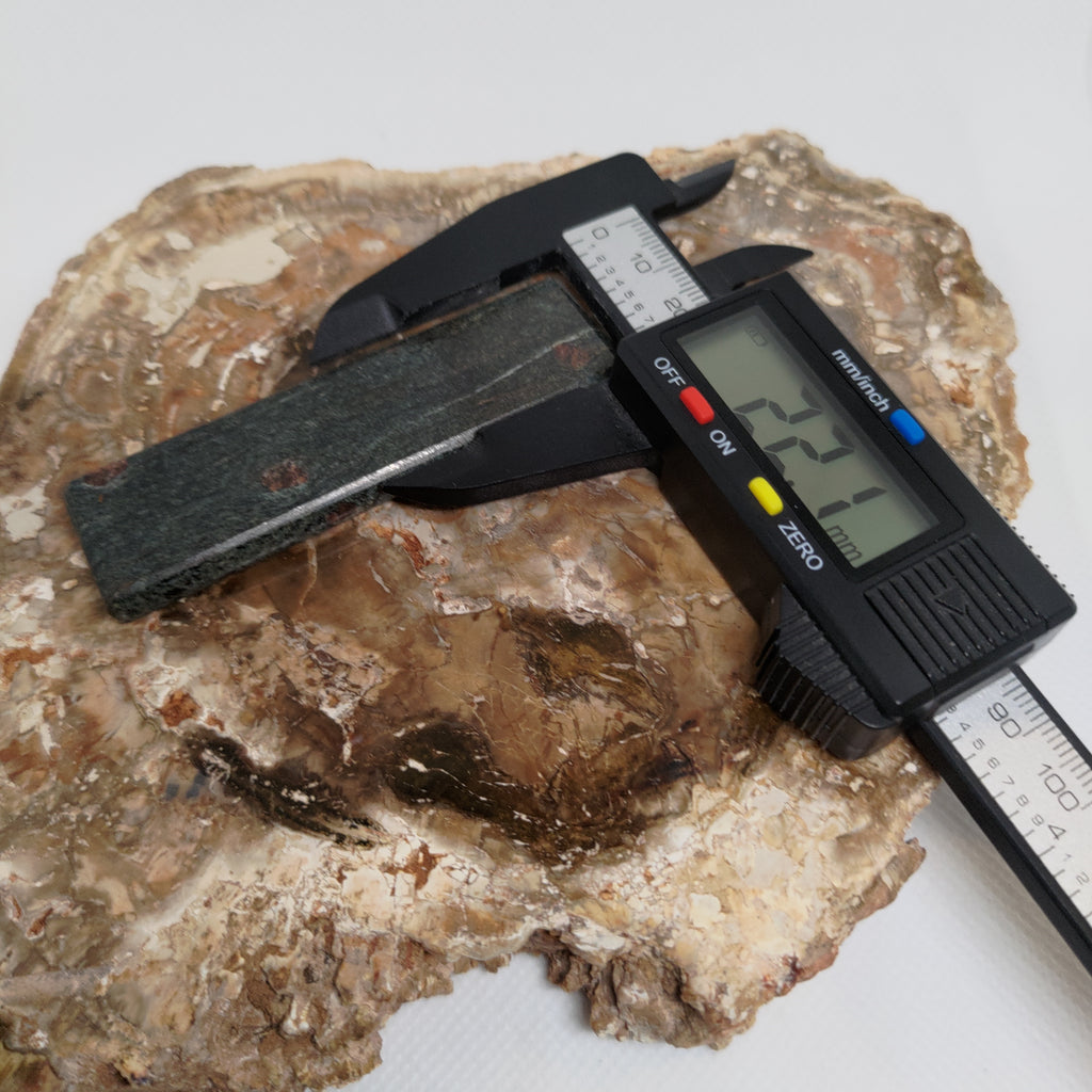 Hand Made New Zealand Schist With Red Garnets Display Slab (Small) Ref: 0117