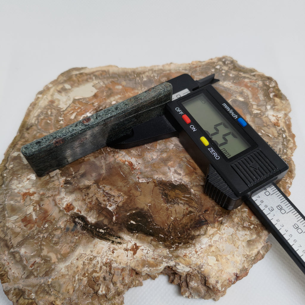 Hand Made New Zealand Schist With Red Garnets Display Slab (Small) Ref: 0117