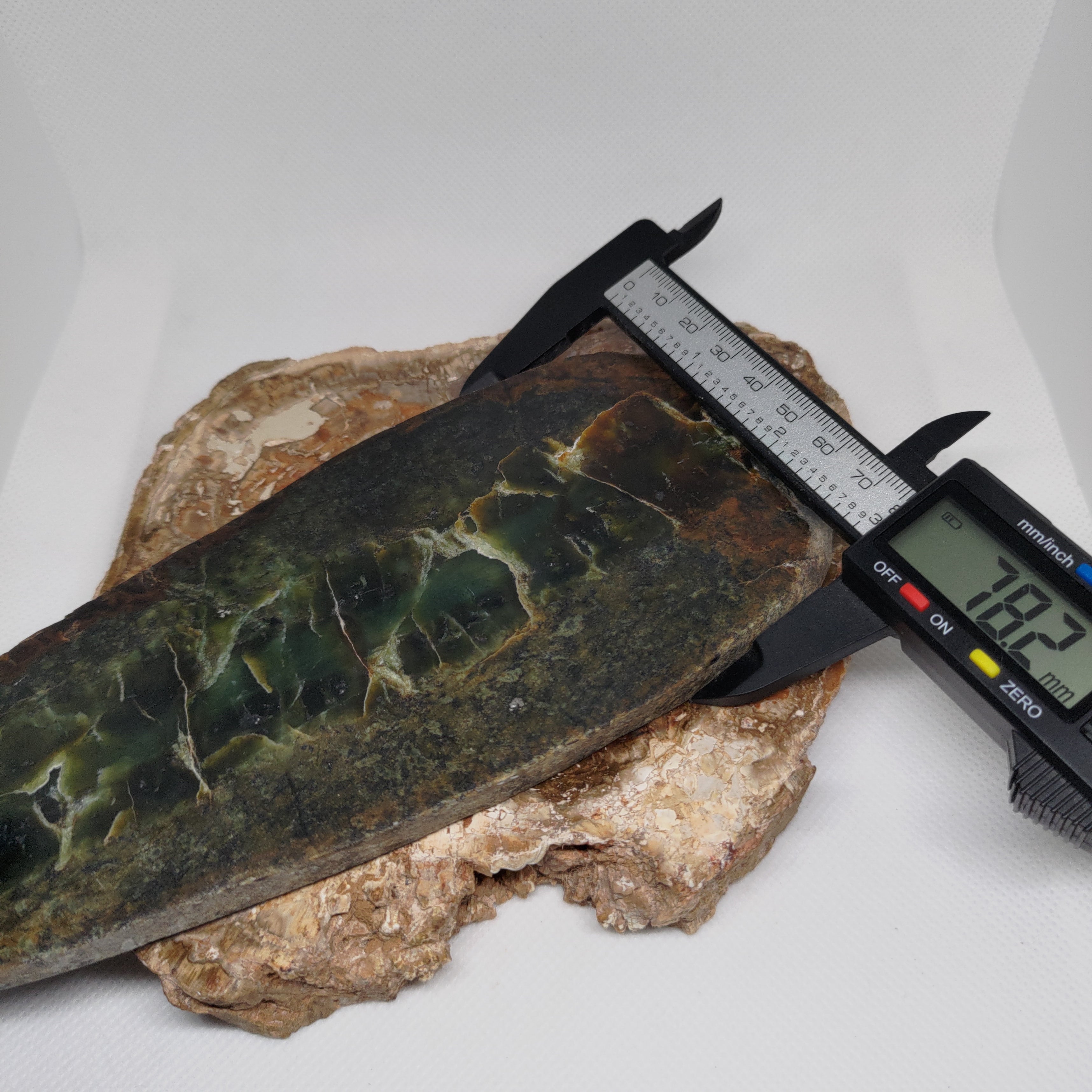 New Zealand Pounamu (Sandwich Jade) Display Slab (XL) Ref 0145