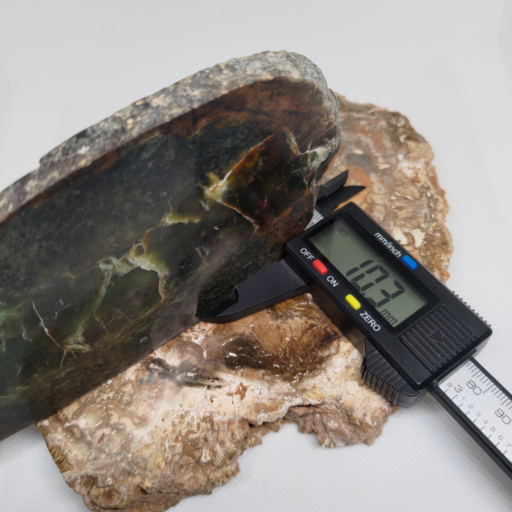New Zealand Pounamu (Sandwich Jade) Display Slab (XL) Ref 0145