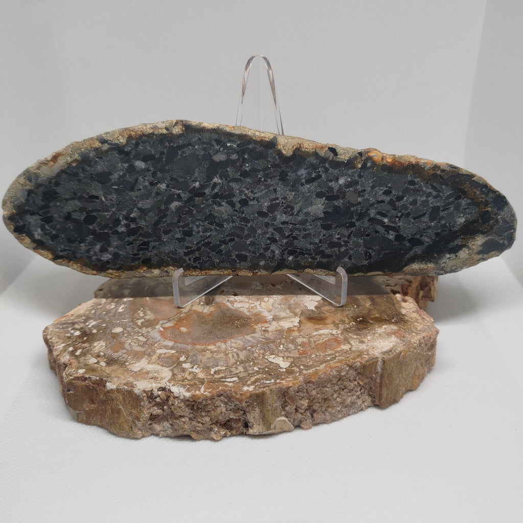Hand Made New Zealand Conglomerate Stone Display Slab Ref: 0156