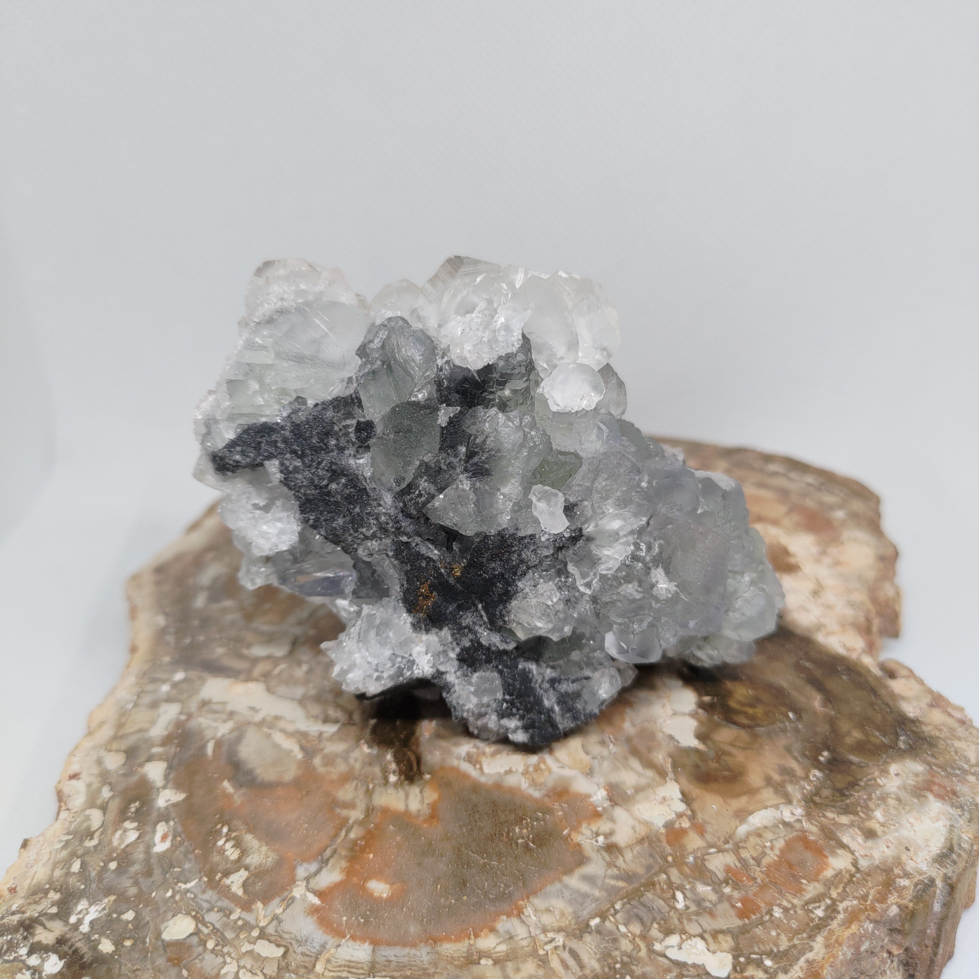Fluorite with Calcite Specimen Ref: 0172