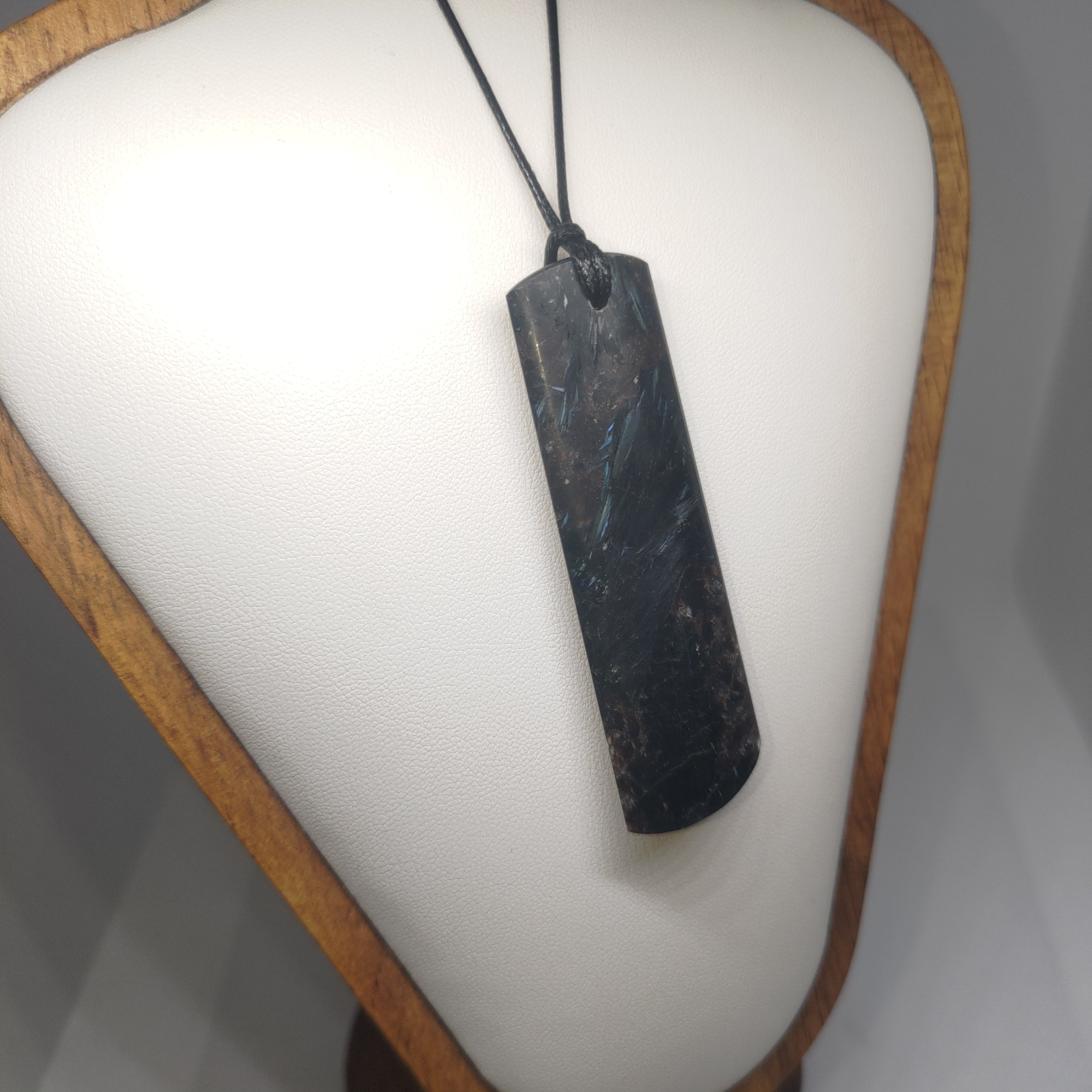 Hand Made Garnet in Arfvedsonite Pendant Ref: 0293