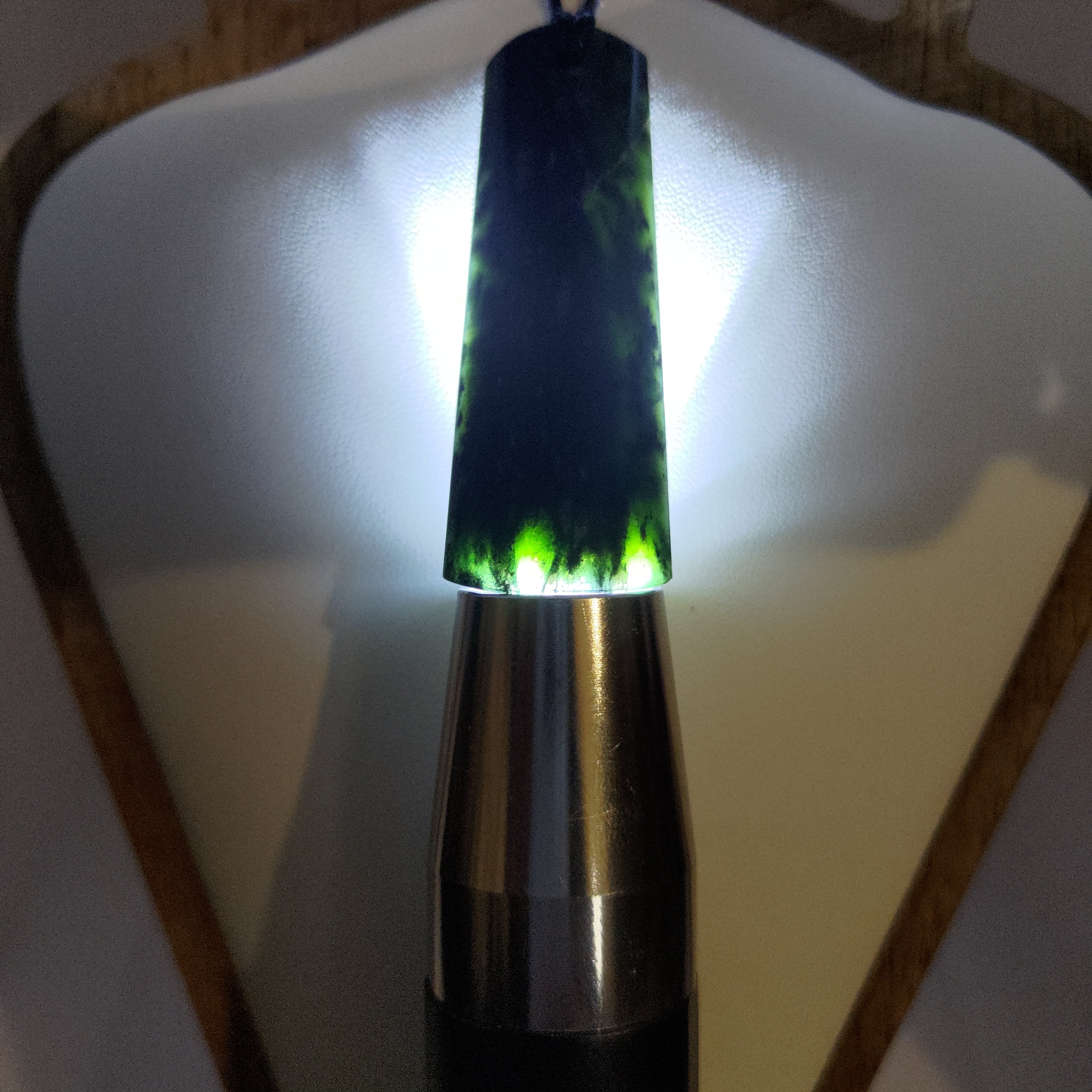 Pounamu Toki – Hand-Carved New Zealand Greenstone Adze 0297