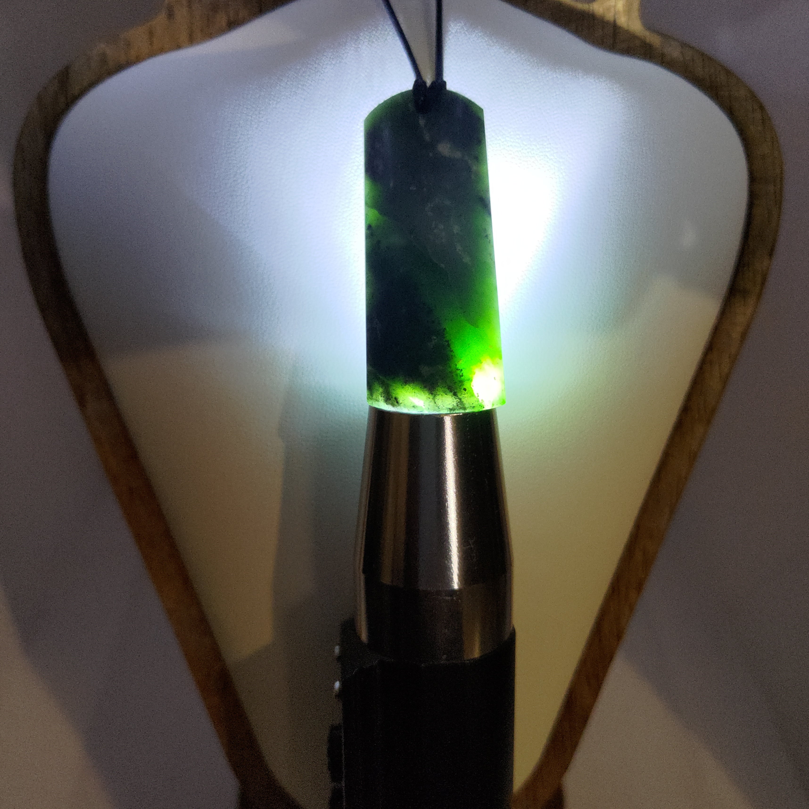 Pounamu Toki – Hand-Carved New Zealand Greenstone Adze 0306