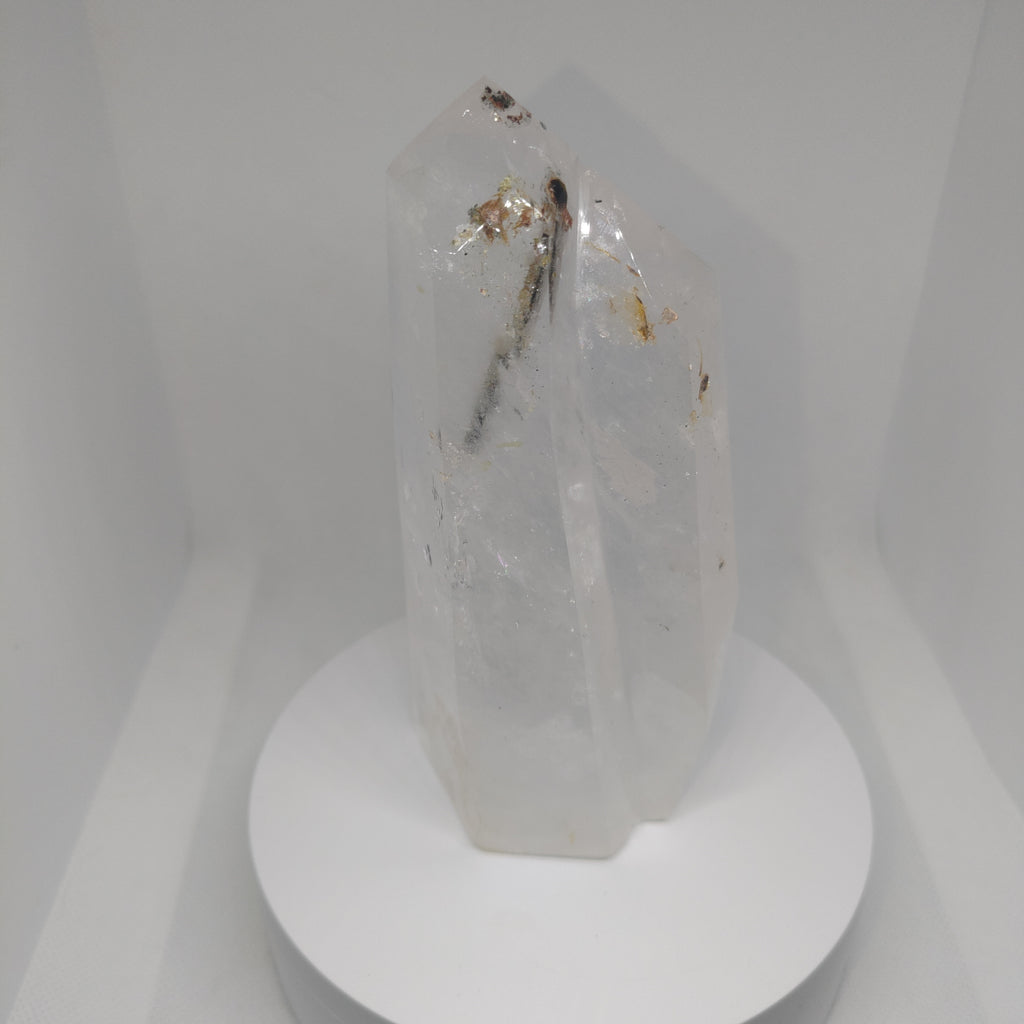Clear Quartz Tower/Freeform with Tourmaline Inclusion Ref:0183