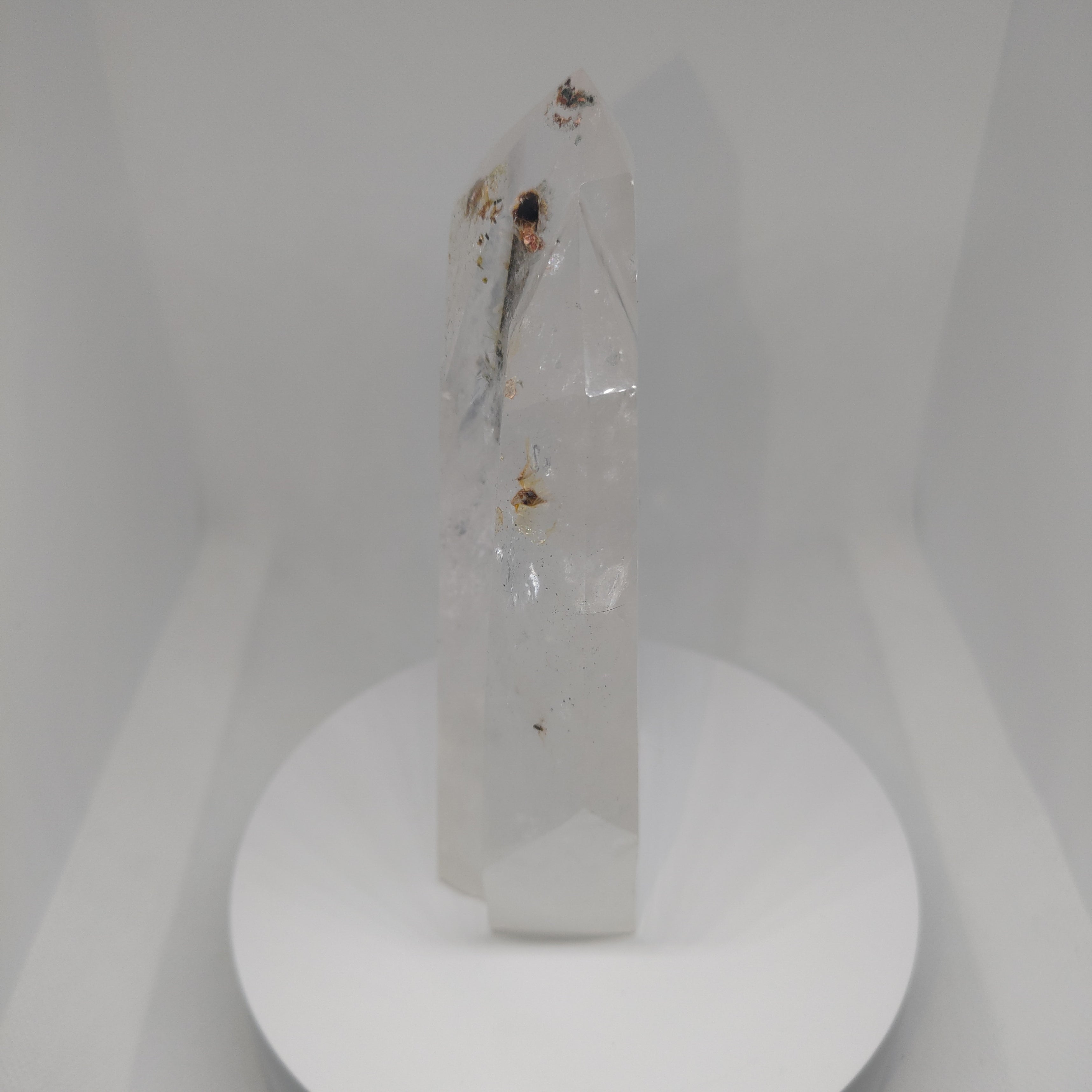 Clear Quartz Tower/Freeform with Tourmaline Inclusion Ref:0183