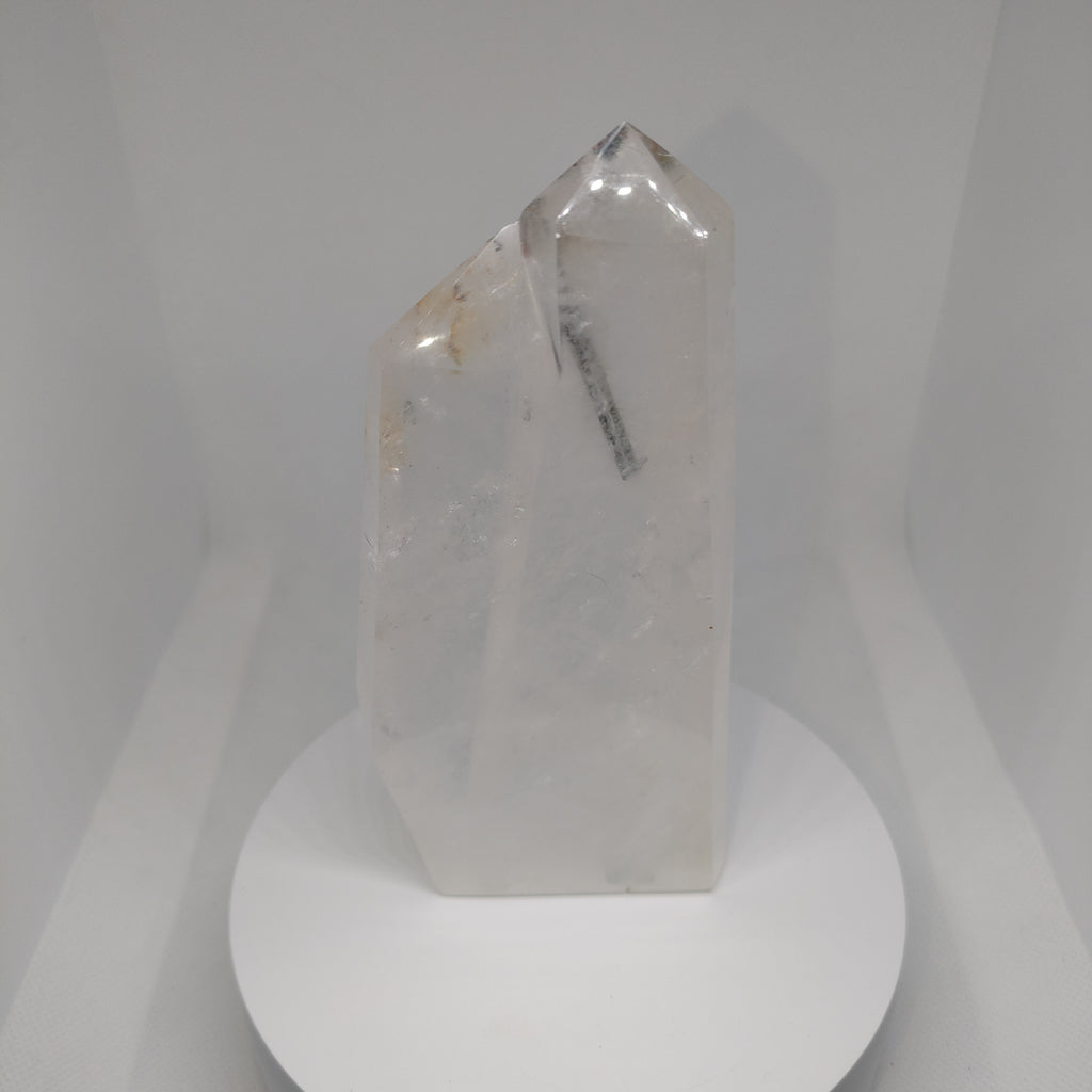 Clear Quartz Tower/Freeform with Tourmaline Inclusion Ref:0183