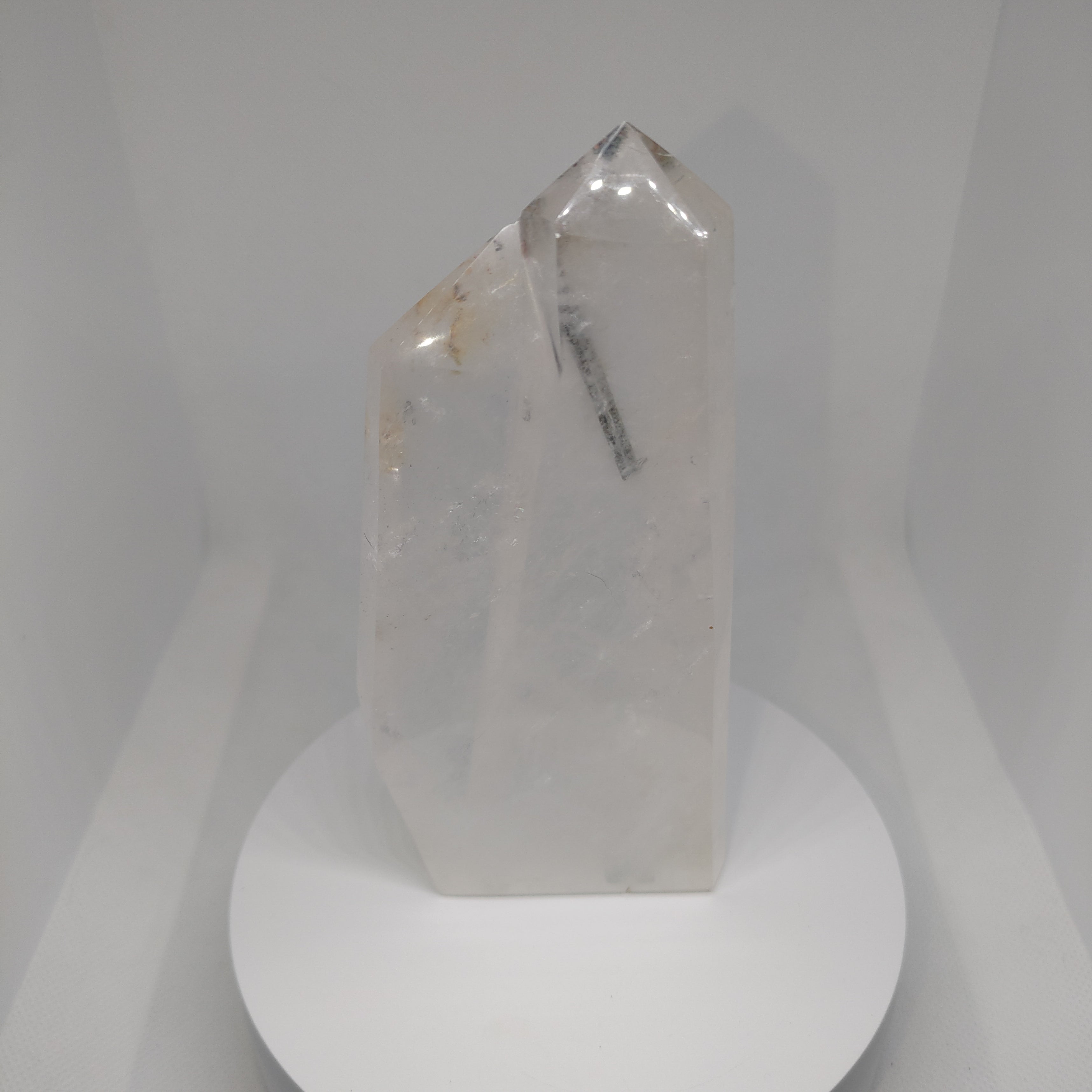 Clear Quartz Tower/Freeform with Tourmaline Inclusion Ref:0183