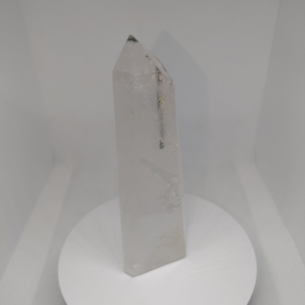 Clear Quartz Tower/Freeform with Tourmaline Inclusion Ref:0183