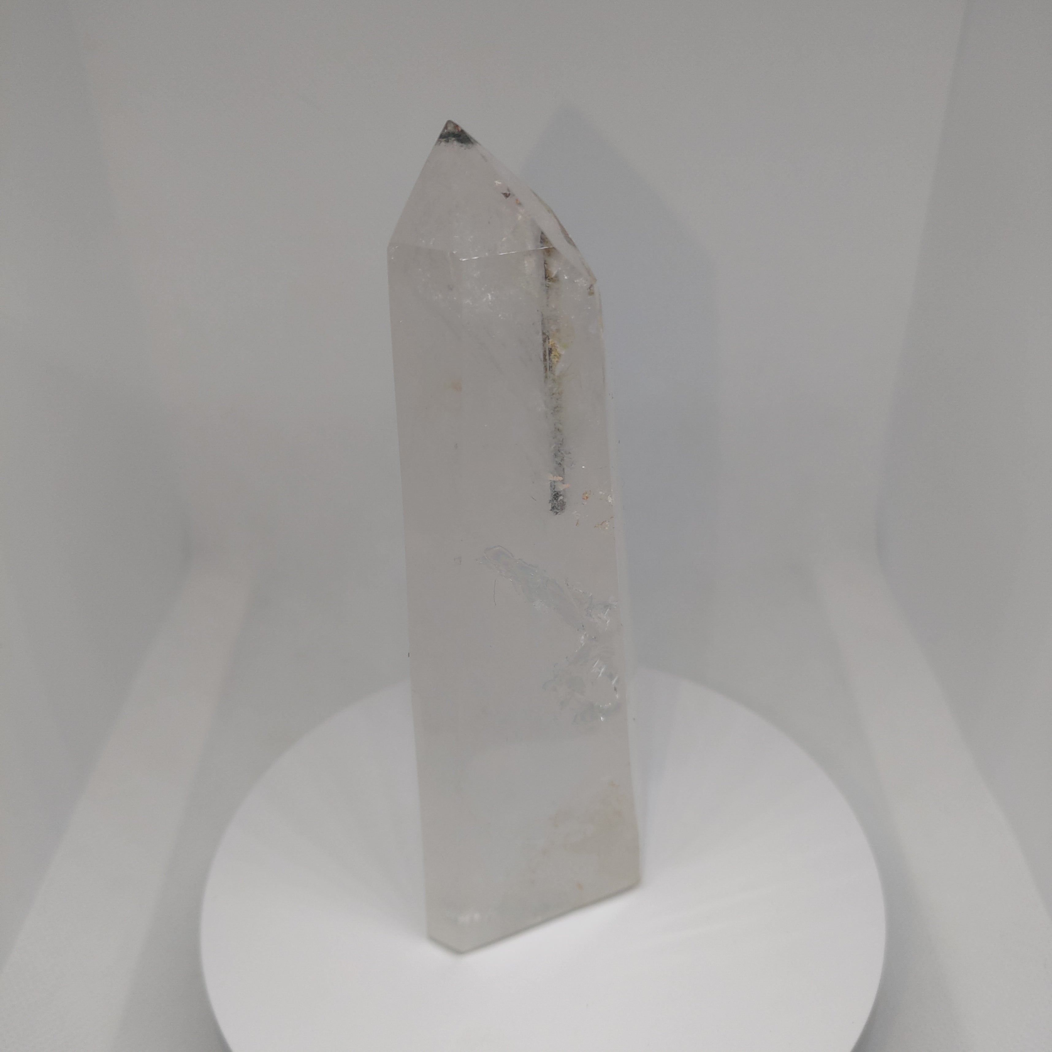 Clear Quartz Tower/Freeform with Tourmaline Inclusion Ref:0183