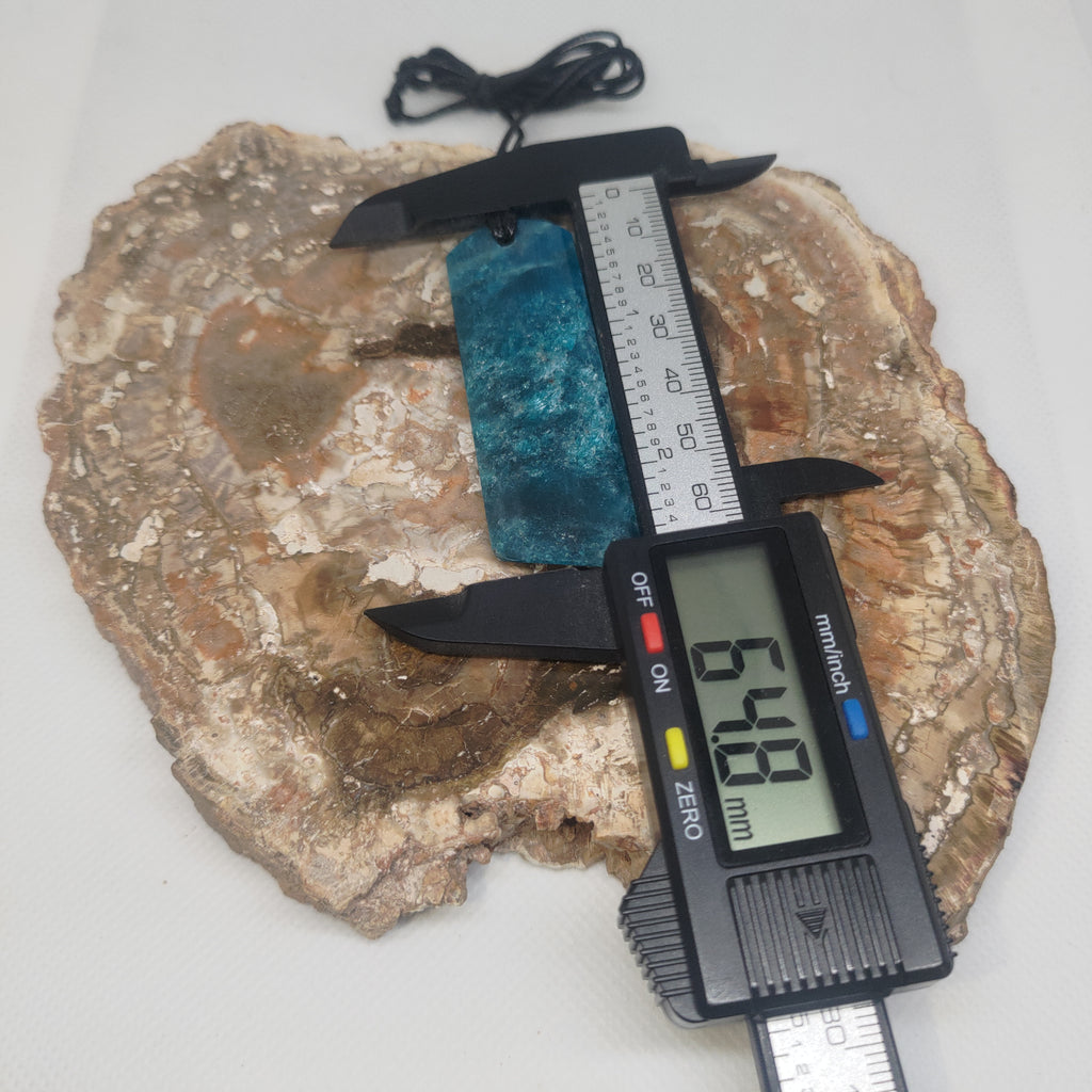 Hand Made Blue Apatite Pendant 0370