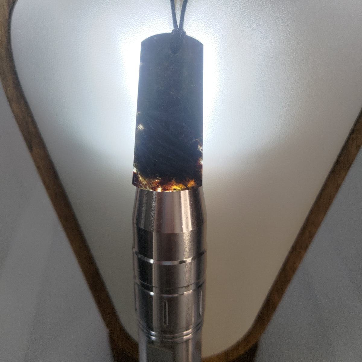 Hand Made Garnet in Arfvedsonite Pendant Ref: 0374