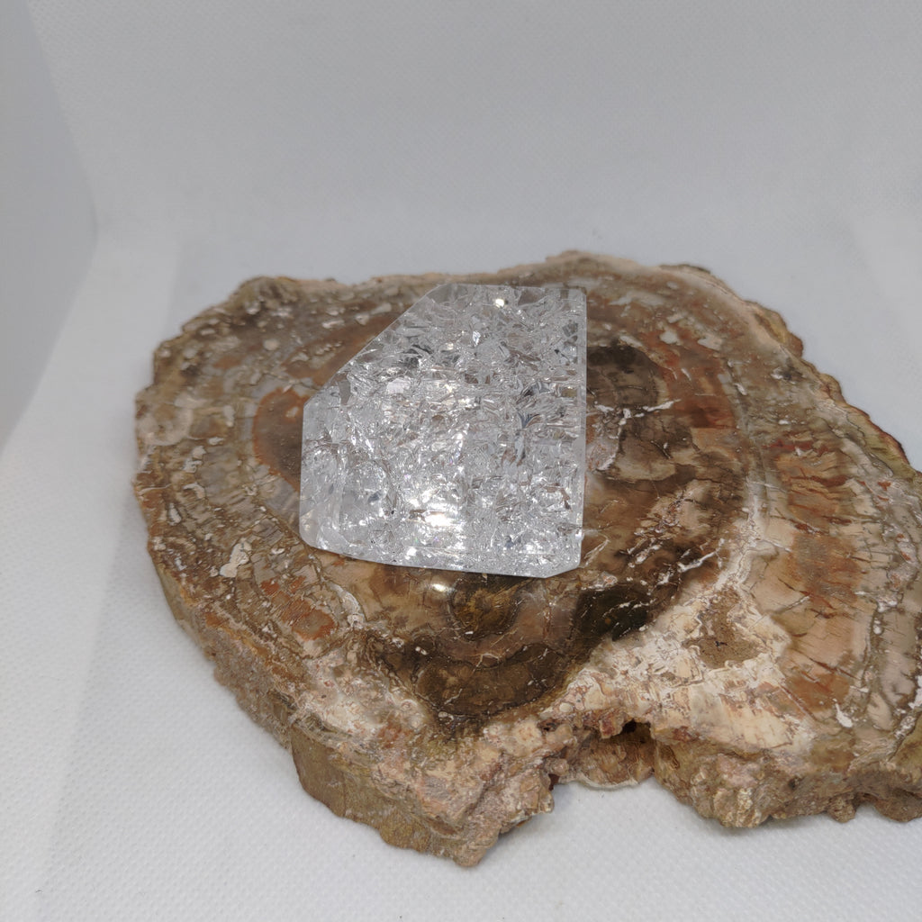 Clear Crackle Quartz Freeform Ref: 0382