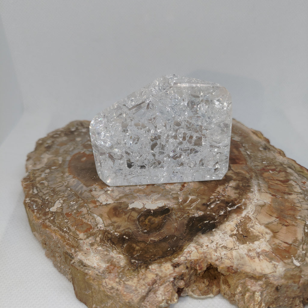 Clear Crackle Quartz Freeform Ref: 0382