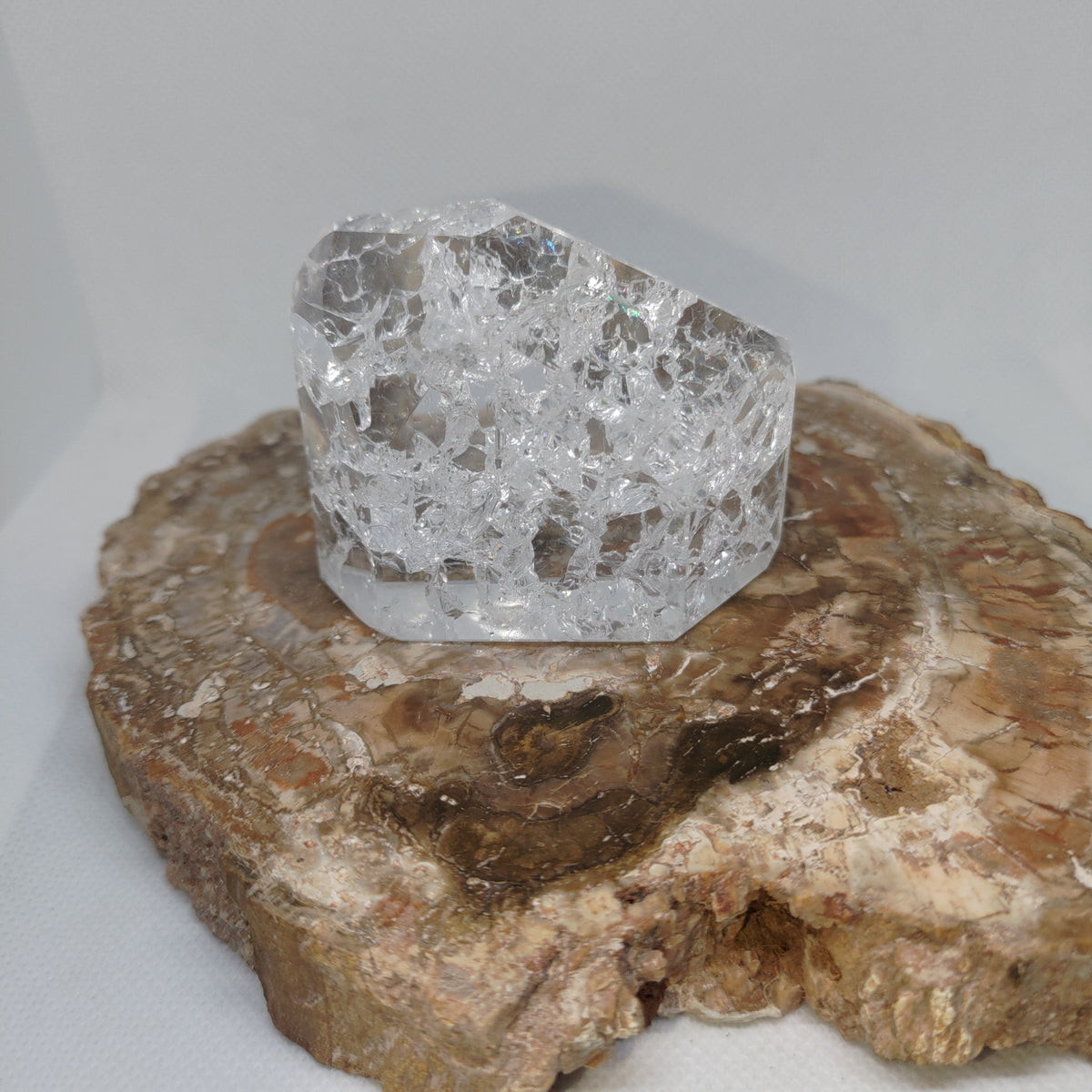 Clear Crackle Quartz Freeform Ref: 0382