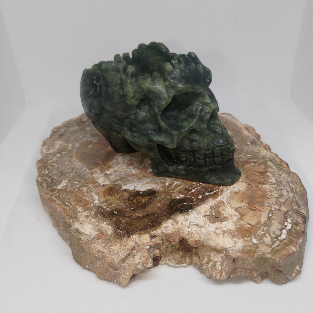 Green Jade Skull Bowl Ref: 0393