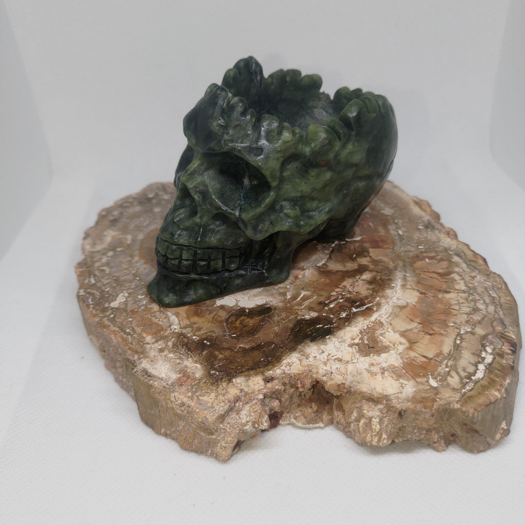 Green Jade Skull Bowl Ref: 0393
