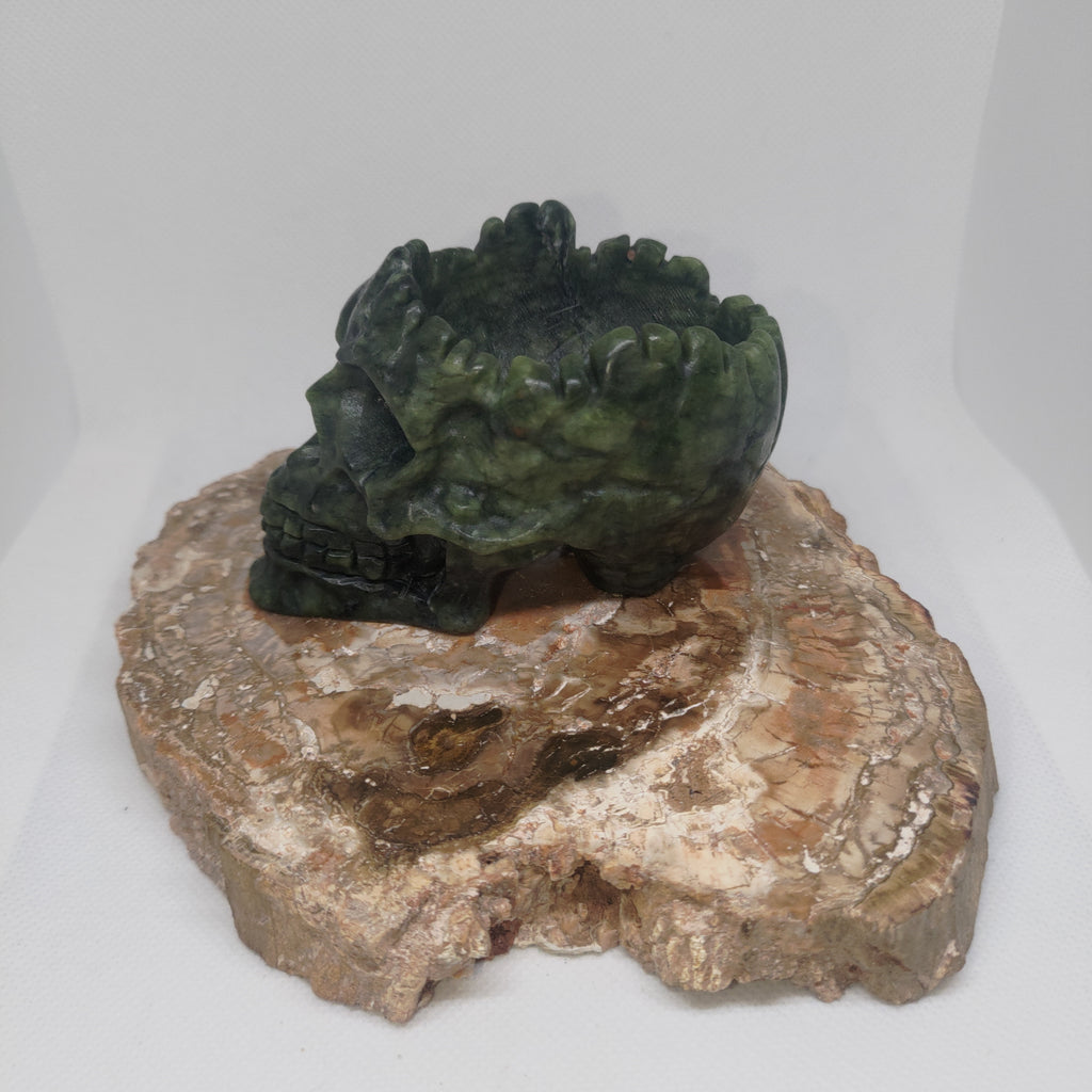 Green Jade Skull Bowl Ref: 0393