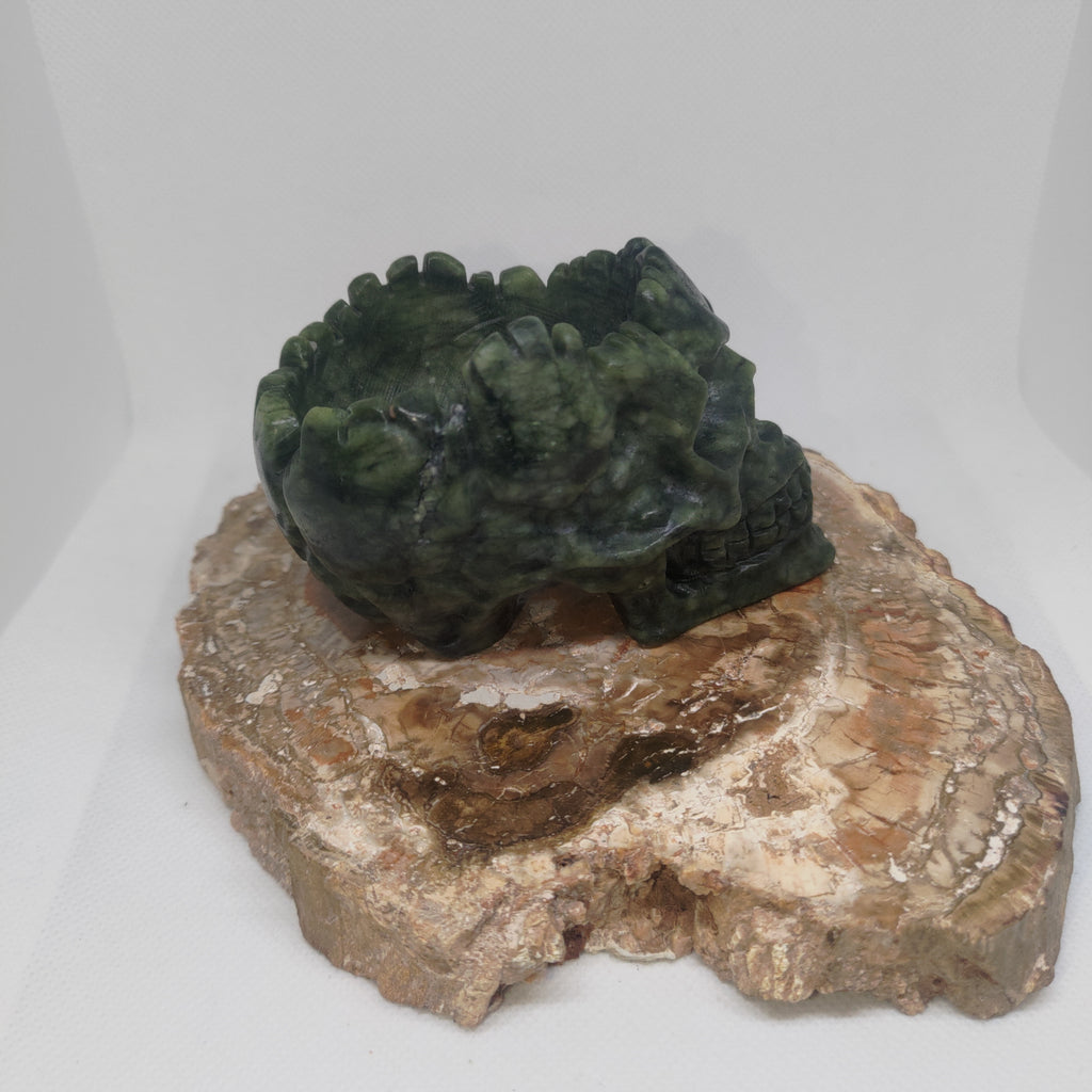 Green Jade Skull Bowl Ref: 0393
