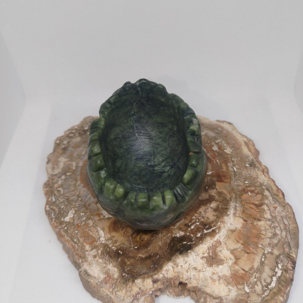 Green Jade Skull Bowl Ref: 0393