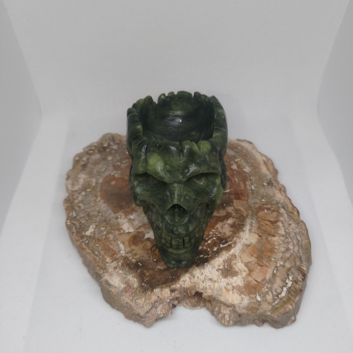Green Jade Skull Bowl Ref: 0394