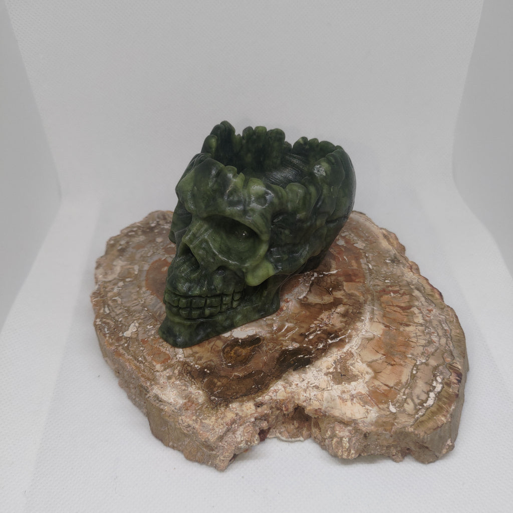 Green Jade Skull Bowl Ref: 0394