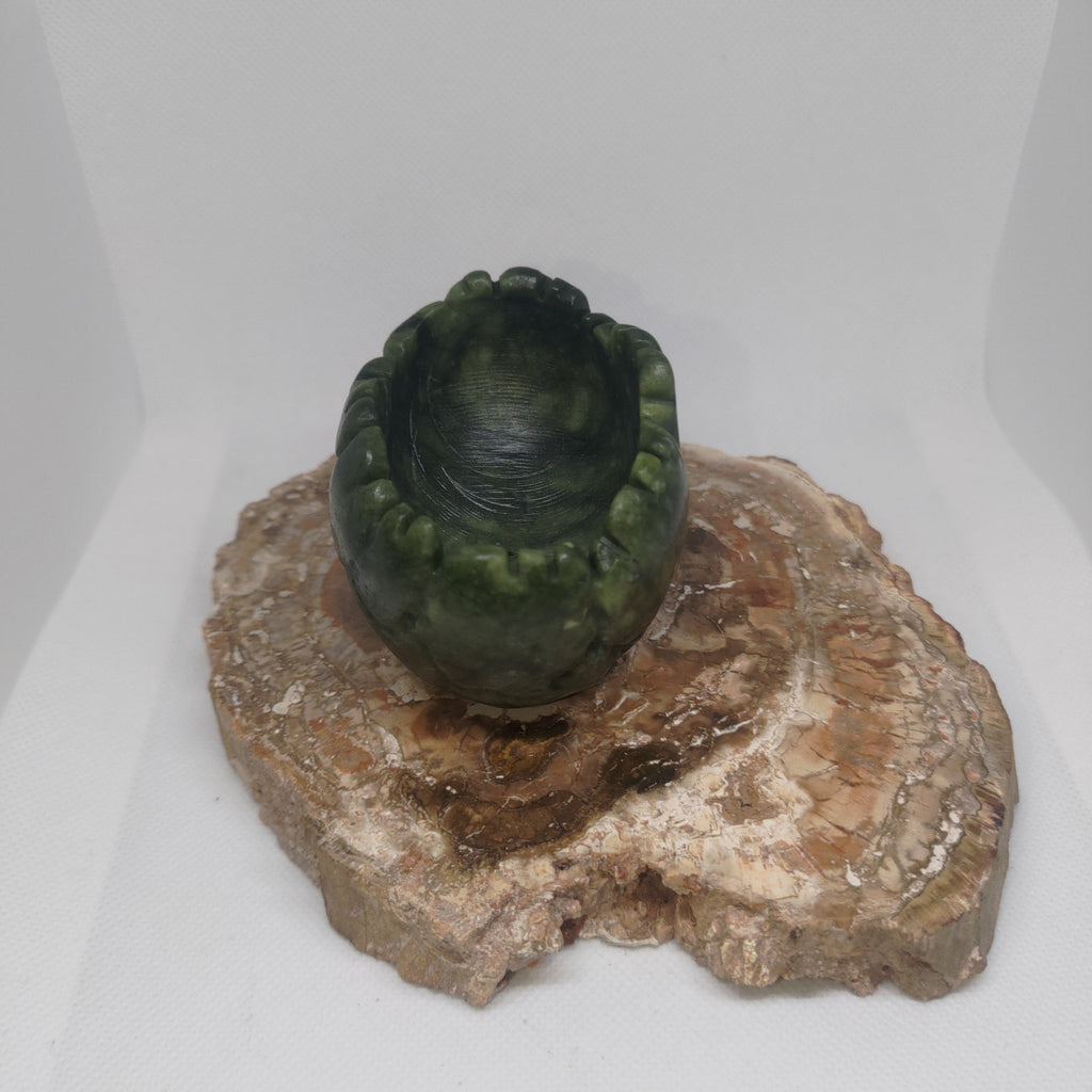 Green Jade Skull Bowl Ref: 0394