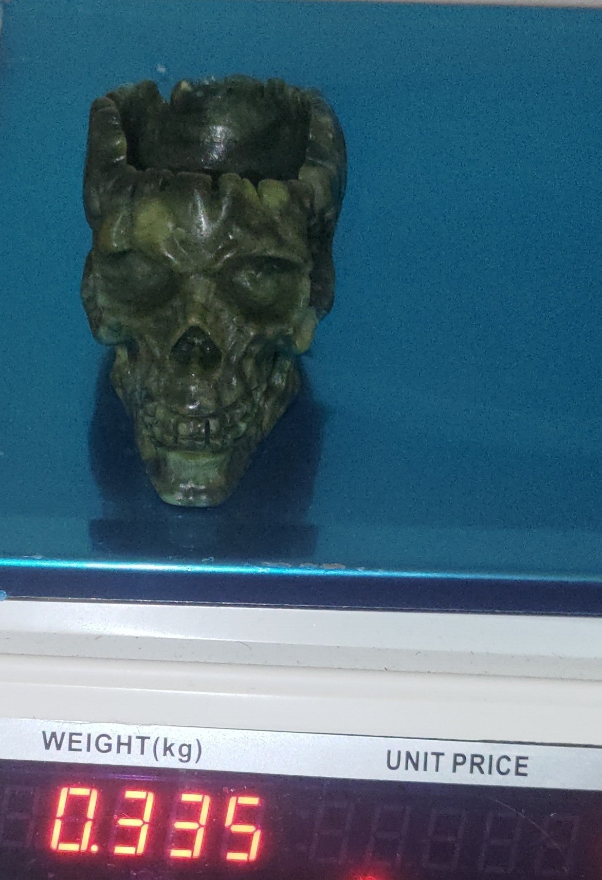 Green Jade Skull Bowl Ref: 0394