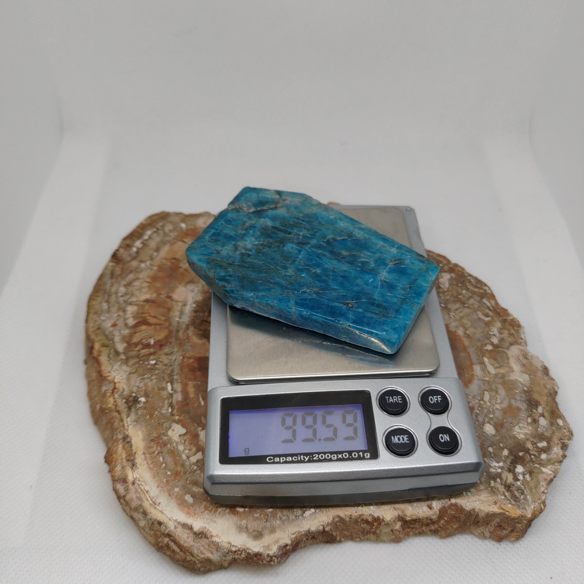 Blue Apatite Coffin Ref: 0396