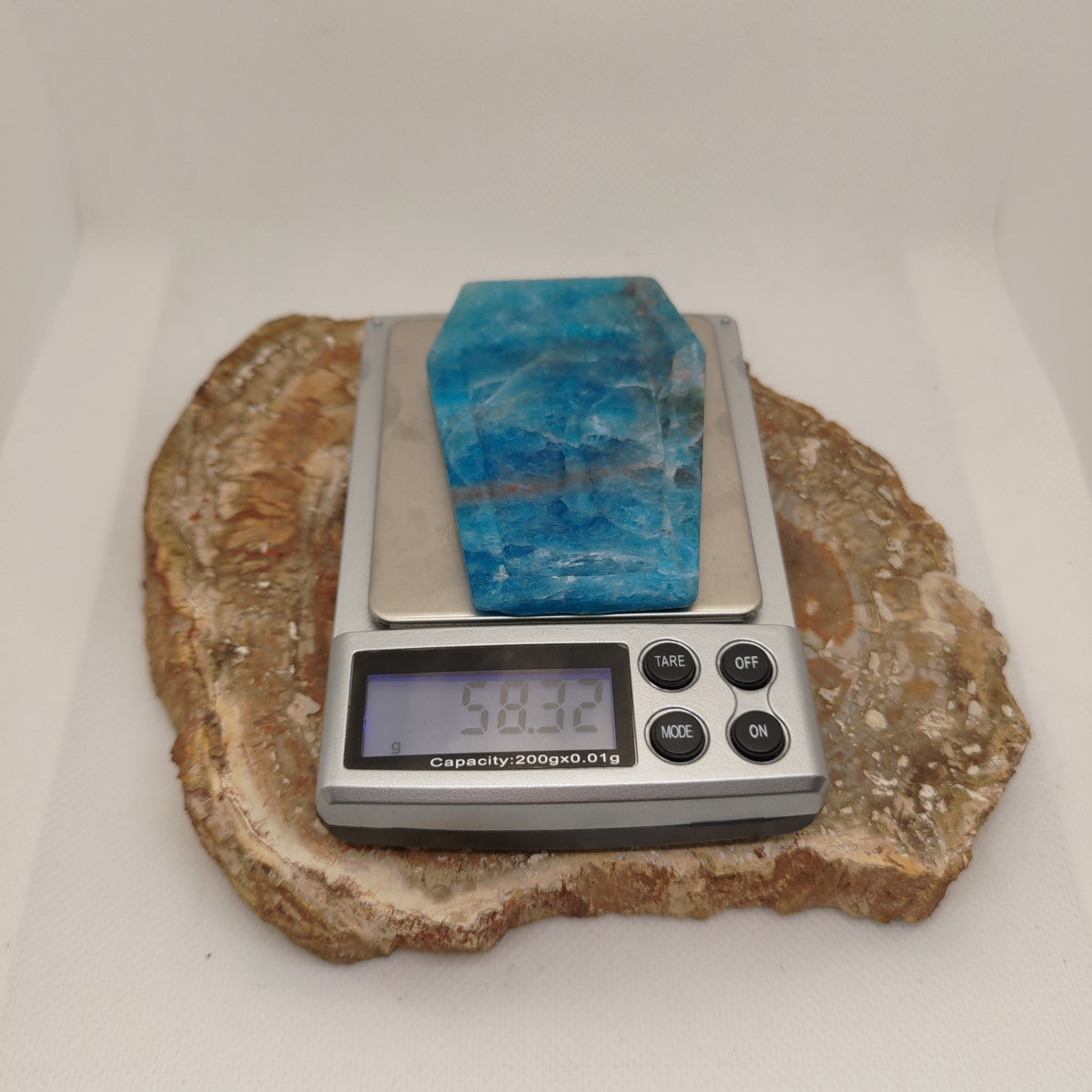 Blue Apatite Coffin Ref: 0397