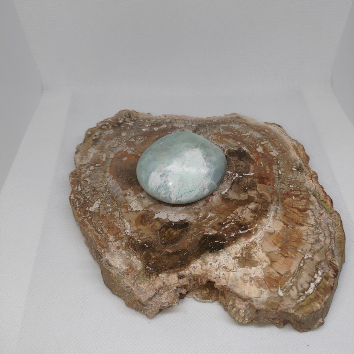 Garnierite (Green Moonstone) Palm Stone Ref: 0407