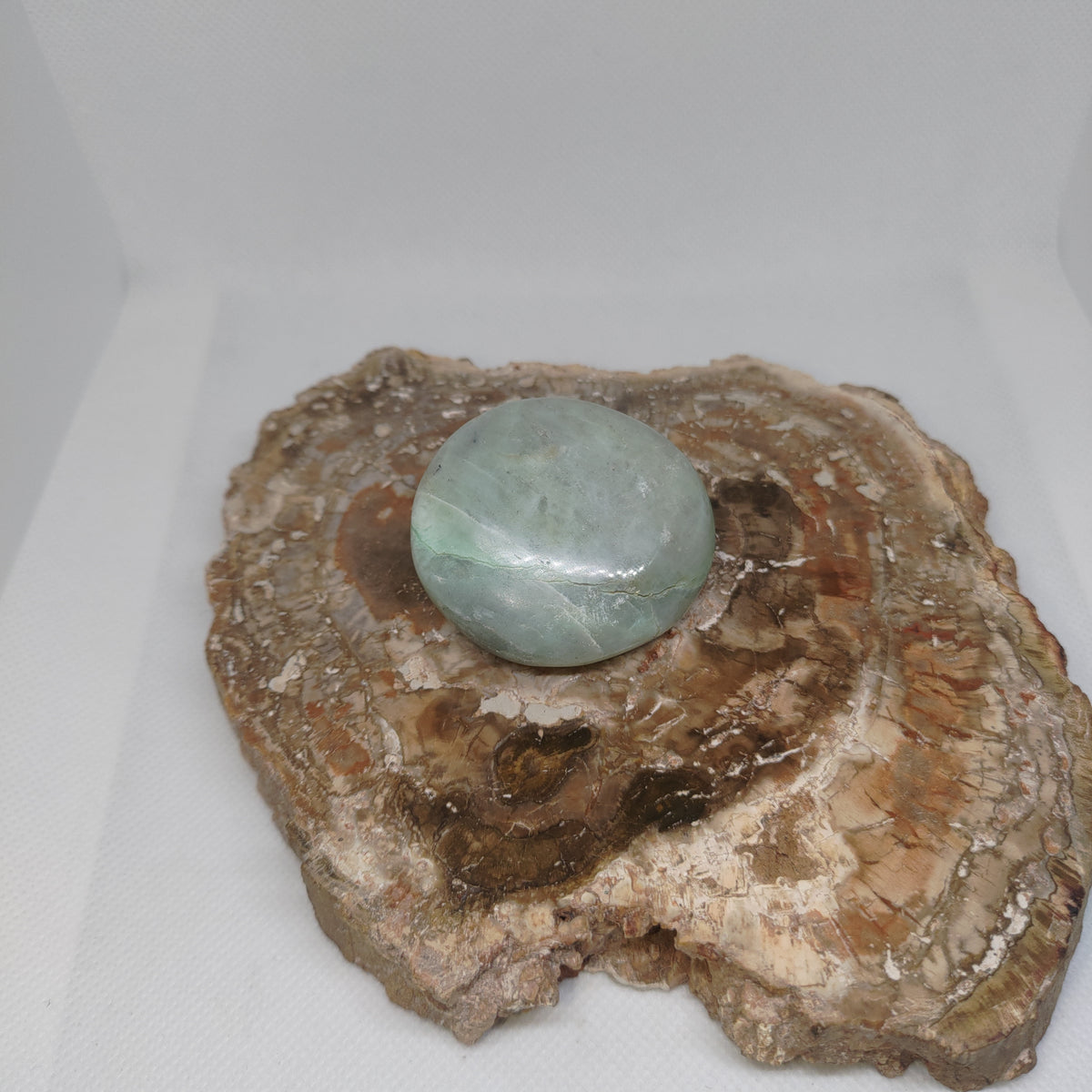 Garnierite (Green Moonstone) Palm Stone Ref: 0407