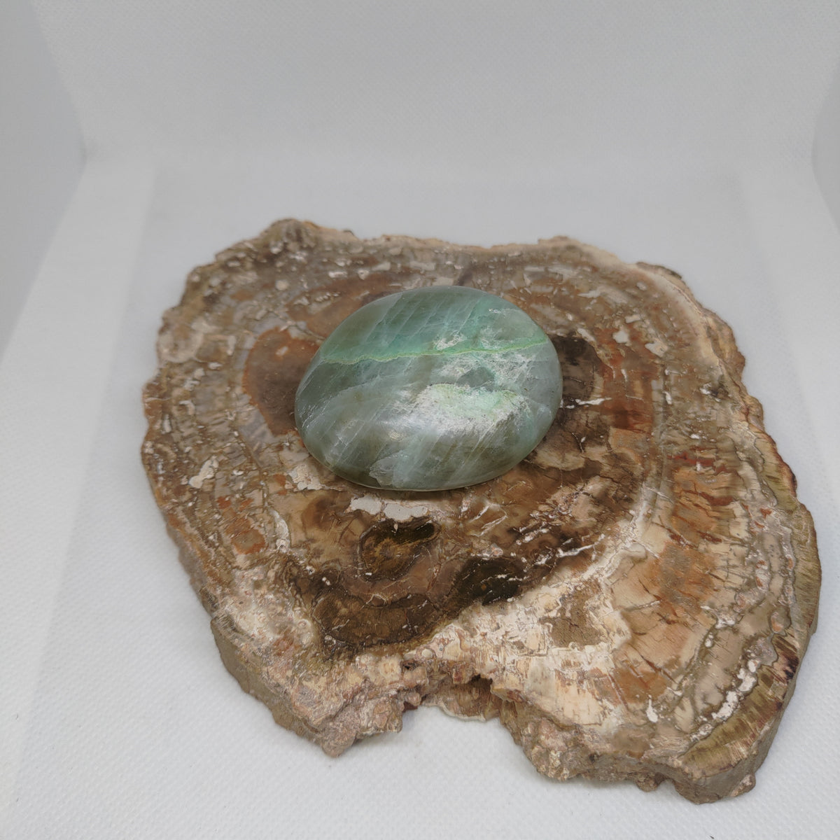 Garnierite (Green Moonstone) Palm Stone Ref: 0409
