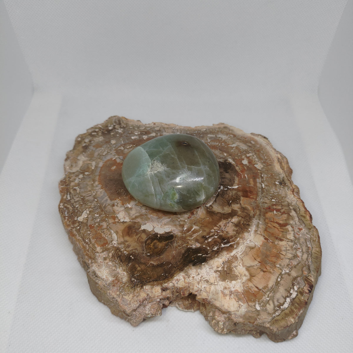 Garnierite (Green Moonstone) Palm Stone Ref: 0409