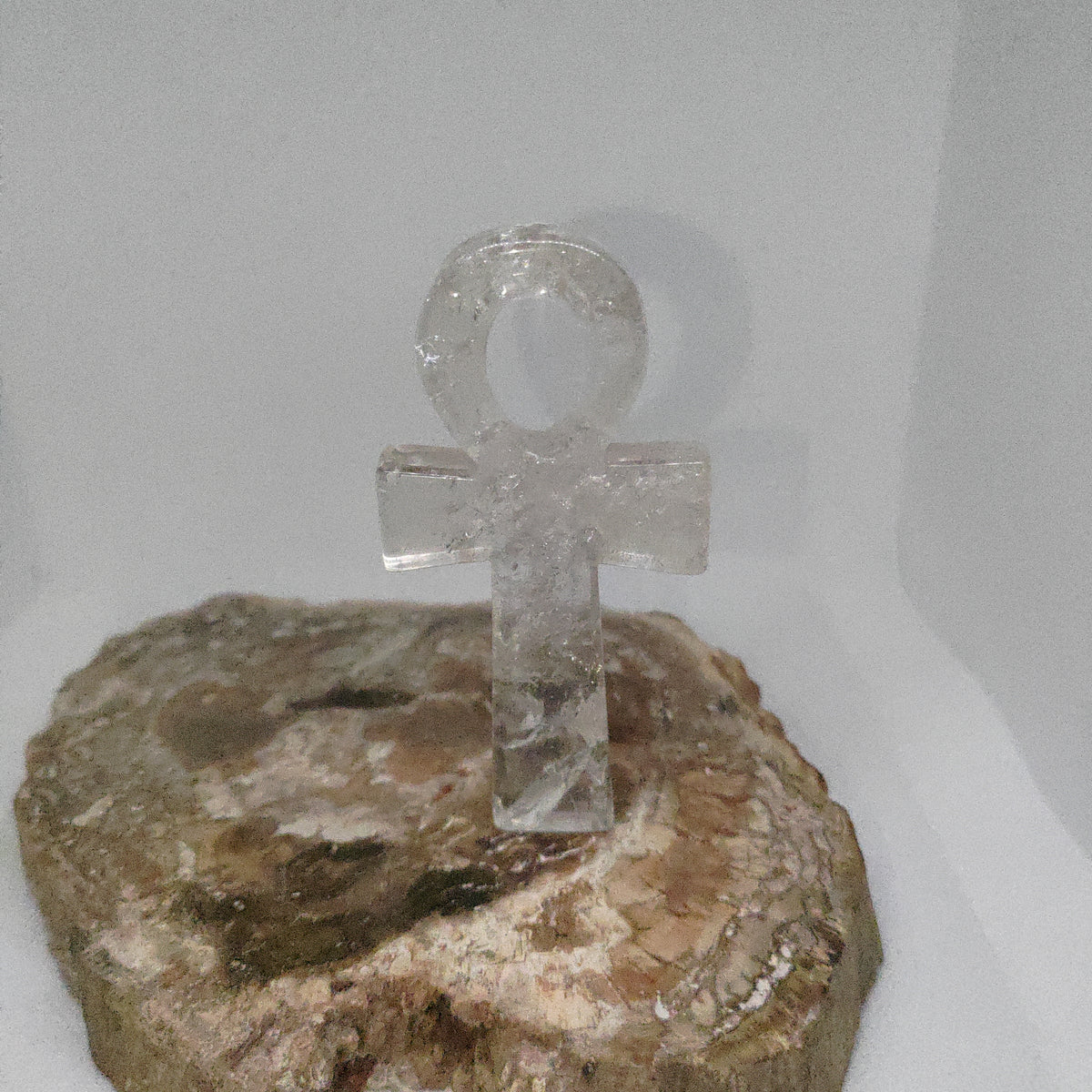 Clear Quartz Ankh Carving – The Key of Life & Light Ref: 0411