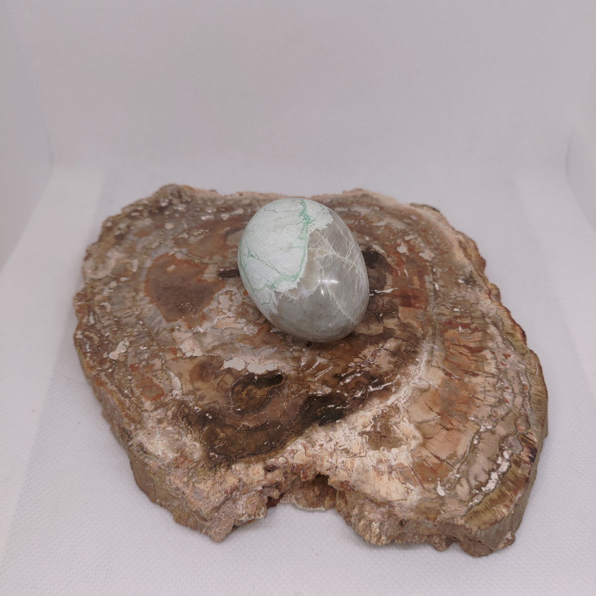 Garnierite (Green Moonstone) Palm Stone Ref: 0416