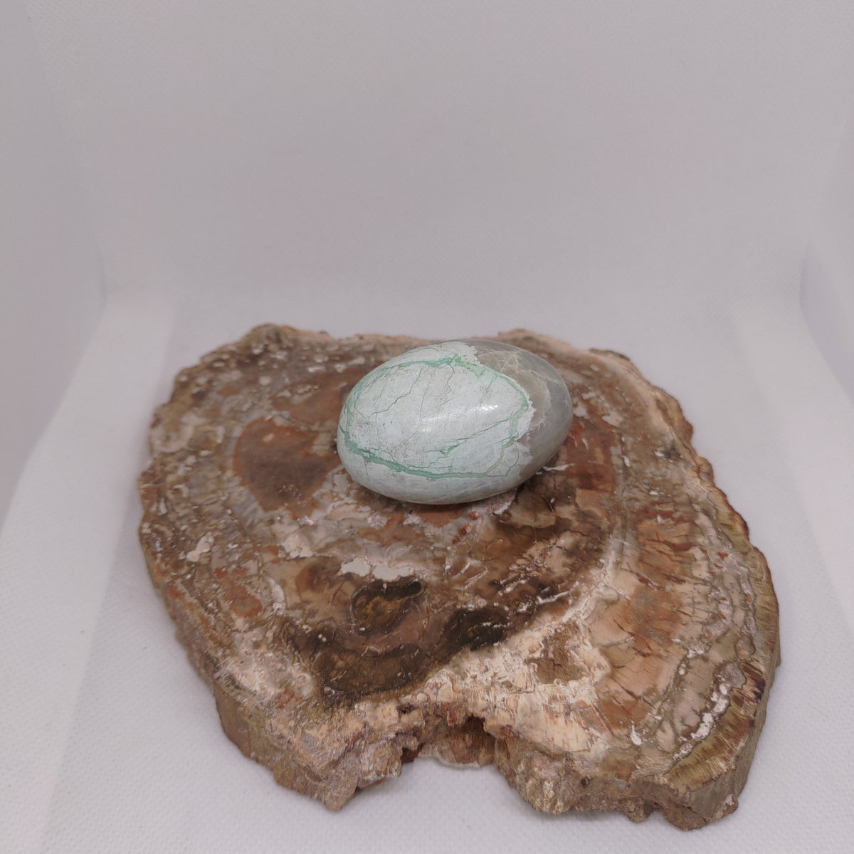 Garnierite (Green Moonstone) Palm Stone Ref: 0416