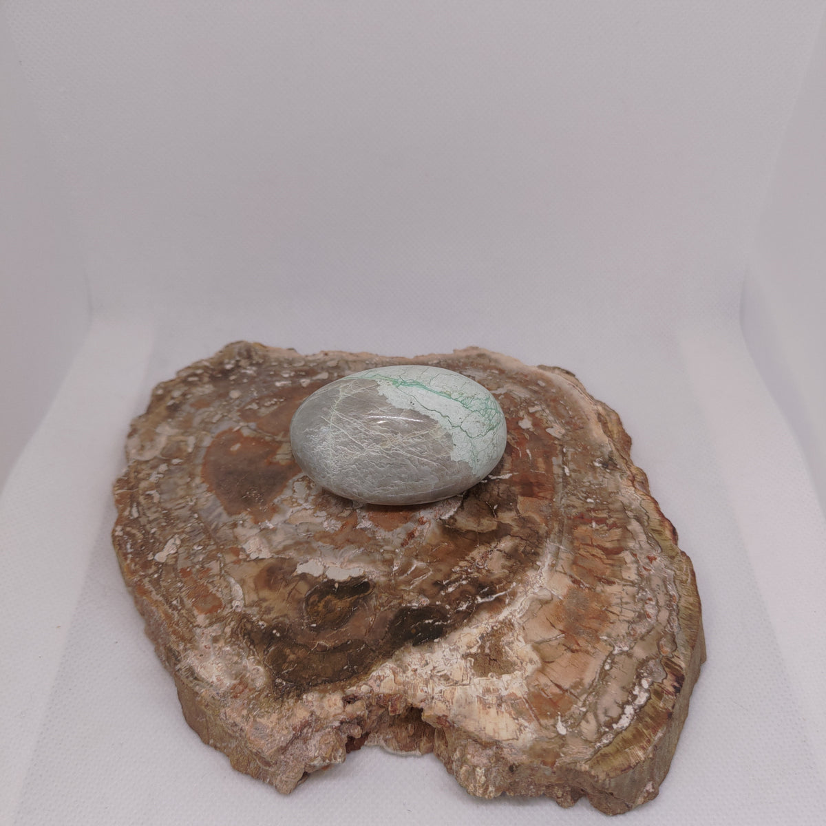 Garnierite (Green Moonstone) Palm Stone Ref: 0416
