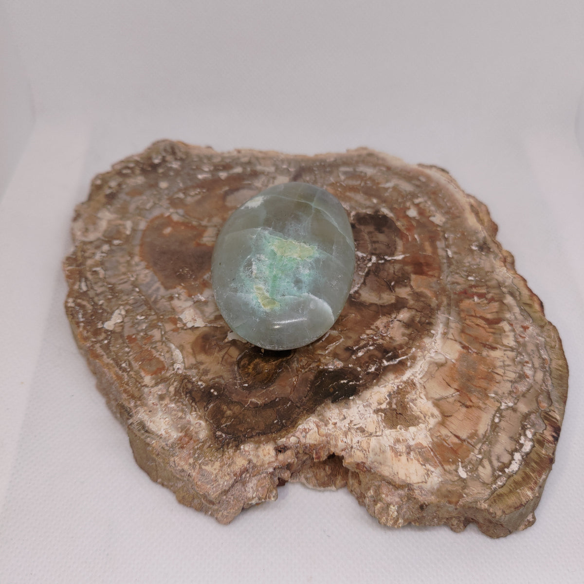 Garnierite (Green Moonstone) Palm Stone Ref: 0417