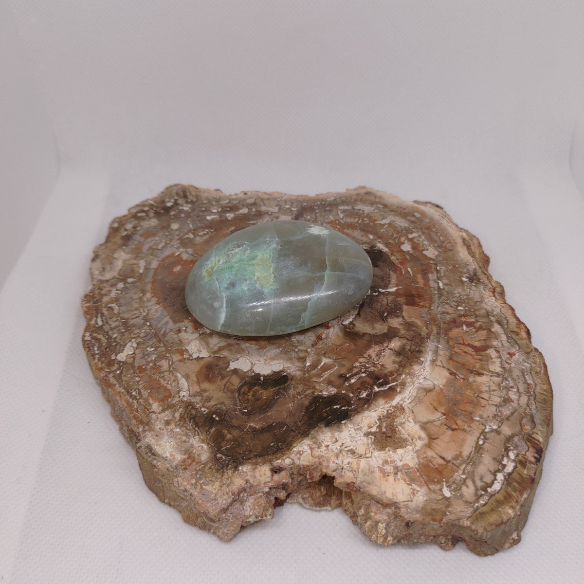 Garnierite (Green Moonstone) Palm Stone Ref: 0417