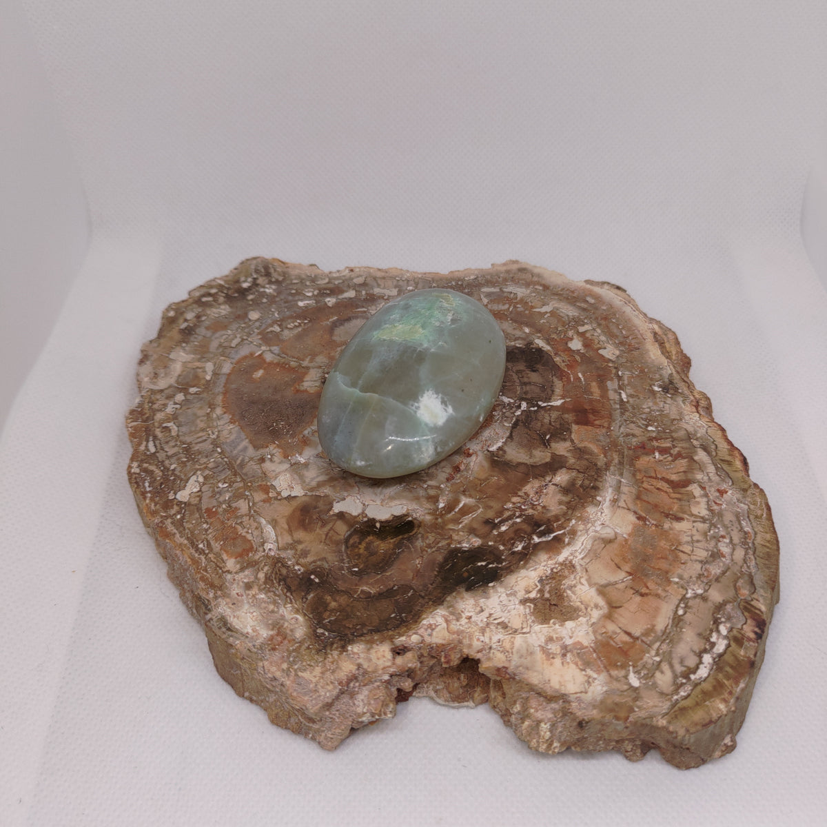 Garnierite (Green Moonstone) Palm Stone Ref: 0417