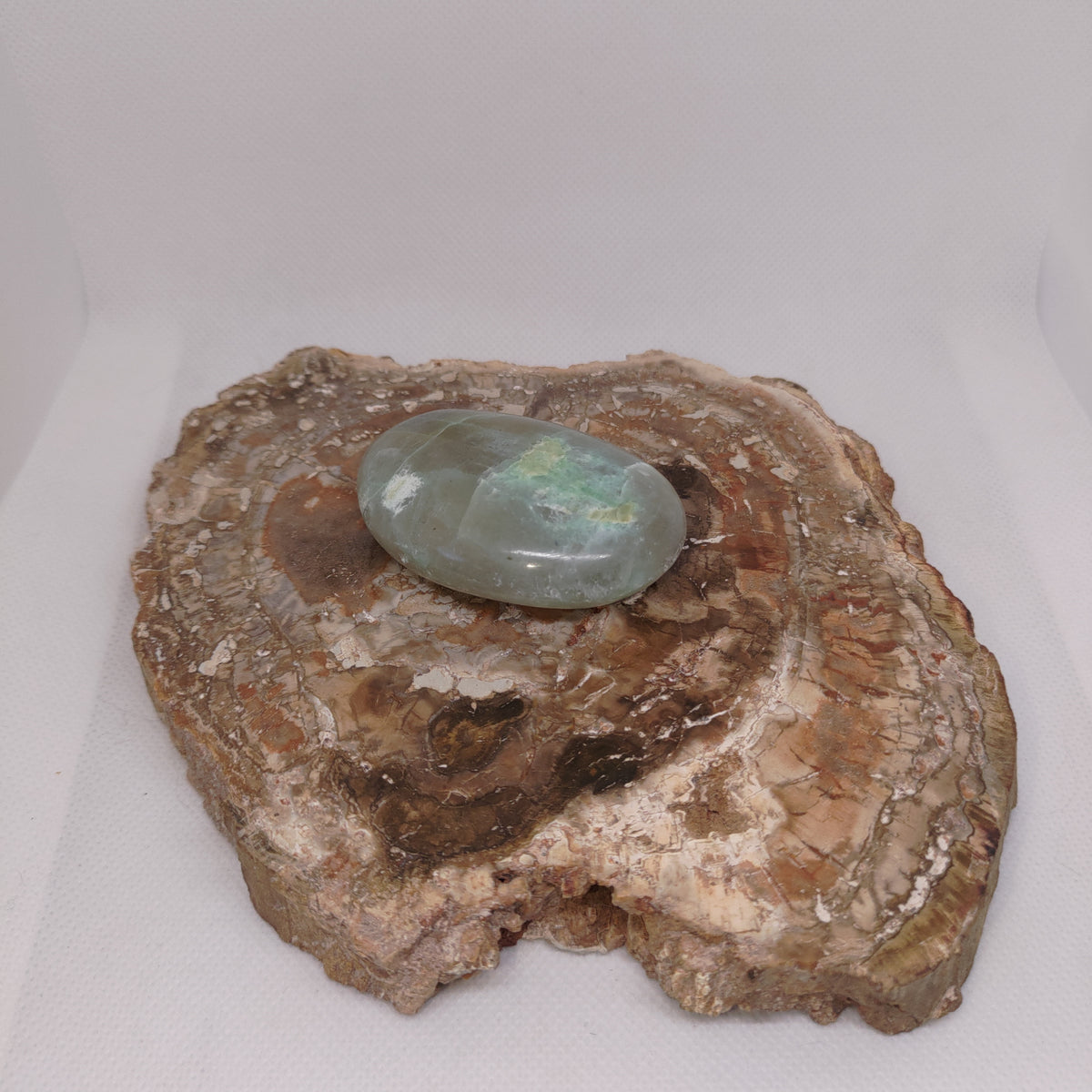 Garnierite (Green Moonstone) Palm Stone Ref: 0417